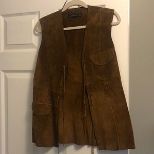 Suede vest